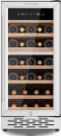 Untomax Dual Zone Wine Cooler for 33 Bottles