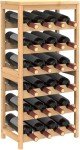 24-Bottle Bamboo Wine Rack with Table Top