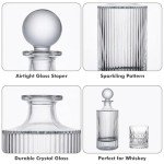 Lily's Home Elegant Whiskey Decanter with Stopper