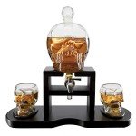 Goth Skull Wine & Whiskey Decanter Set