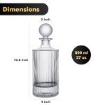 Lily's Home Elegant Whiskey Decanter with Stopper