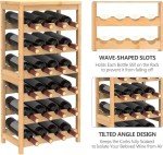 24-Bottle Bamboo Wine Rack with Table Top