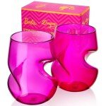 Barbie Inspired Stemless Wine Glass Set of 2