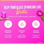 Barbie Inspired Stemless Wine Glass Set of 2