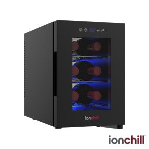 6-Bottle Mini Wine Cooler with Rack and Temp Control
