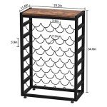30-Bottle Free Standing Wine Rack with Table Top