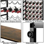 30-Bottle Free Standing Wine Rack with Table Top