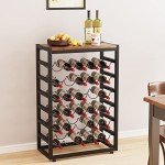 30-Bottle Free Standing Wine Rack with Table Top
