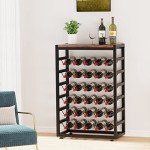30-Bottle Free Standing Wine Rack with Table Top
