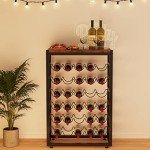30-Bottle Free Standing Wine Rack with Table Top