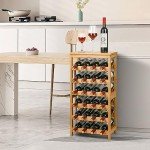Bamboo 6-Tier Free-Standing Wine Rack