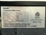 Newair 33-Bottle Freestanding Wine Cooler
