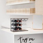 MOOACE Freestanding Wine Rack for 6 Bottles & Glasses
