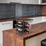 MOOACE Freestanding Wine Rack for 6 Bottles & Glasses