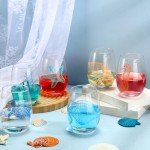 Coastal Stemless Wine Glass Set – 6 Pieces