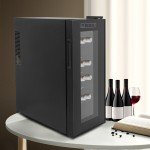 12-Bottle Freestanding Black Wine Cooler