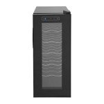 12-Bottle Freestanding Black Wine Cooler