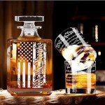 Engraved We The People Whiskey Decanter Set