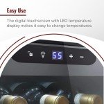 24-Bottle Wine Cooler with Digital Touchscreen Display