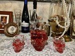 Gothic Skull Decanter Set with Glasses