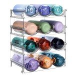 4-Pack Stackable Wine & Bottle Storage Rack