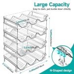4-Pack Stackable Wine & Bottle Storage Rack