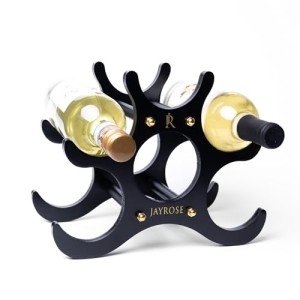 Compact Wooden Wine Rack for 6 Bottles
