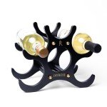 Compact Wooden Wine Rack for 6 Bottles