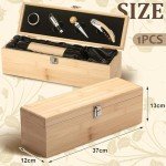 Wooden Wine Gift Box with 4 Accessories Set