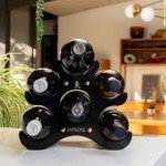 Compact Wooden Wine Rack for 6 Bottles