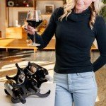 Compact Wooden Wine Rack for 6 Bottles