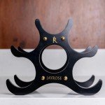 Compact Wooden Wine Rack for 6 Bottles