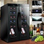 NutriChef 24-Bottle Wine Cooler with Digital Control