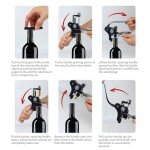 Huitban Silver Rabbit Corkscrew Wine Opener Set