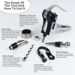 Huitban Silver Rabbit Corkscrew Wine Opener Set