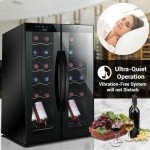 NutriChef 24-Bottle Wine Cooler with Digital Control