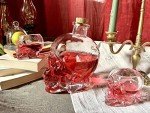 Gothic Skull Decanter Set with Glasses