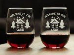 Rustic Stemless Wine Glasses - Set of 2