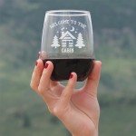 Rustic Stemless Wine Glasses - Set of 2