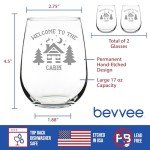 Rustic Stemless Wine Glasses - Set of 2