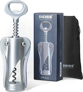 Elegant All-Metal Wine Opener with Velvet Pouch
