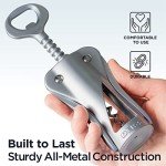 Elegant All-Metal Wine Opener with Velvet Pouch