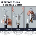 Elegant All-Metal Wine Opener with Velvet Pouch