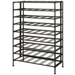 Black Freestanding Wine Rack - 9-Tier Storage for 54 Bottles