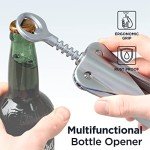 Elegant All-Metal Wine Opener with Velvet Pouch