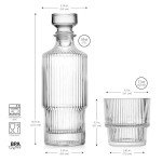 Elegant 5-Piece Whiskey Decanter and Glass Set