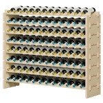 ZENY Stackable Wood Wine Rack for 96 Bottles