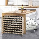 ZENY Stackable Wood Wine Rack for 96 Bottles