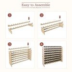 ZENY Stackable Wood Wine Rack for 96 Bottles