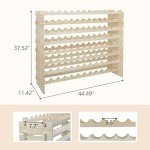 ZENY Stackable Wood Wine Rack for 96 Bottles